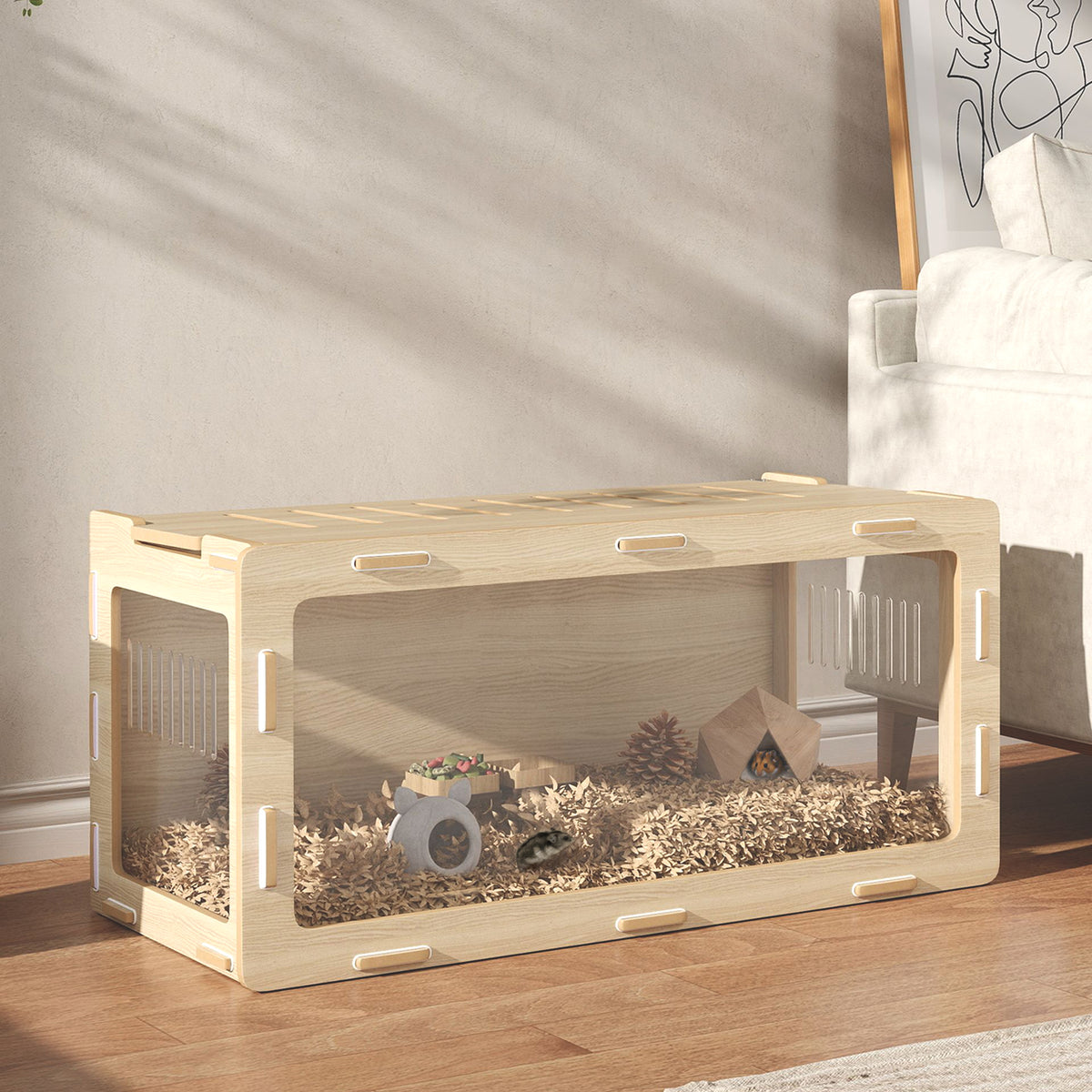 Hamster Cage with Acrylic Panels for Small Animals