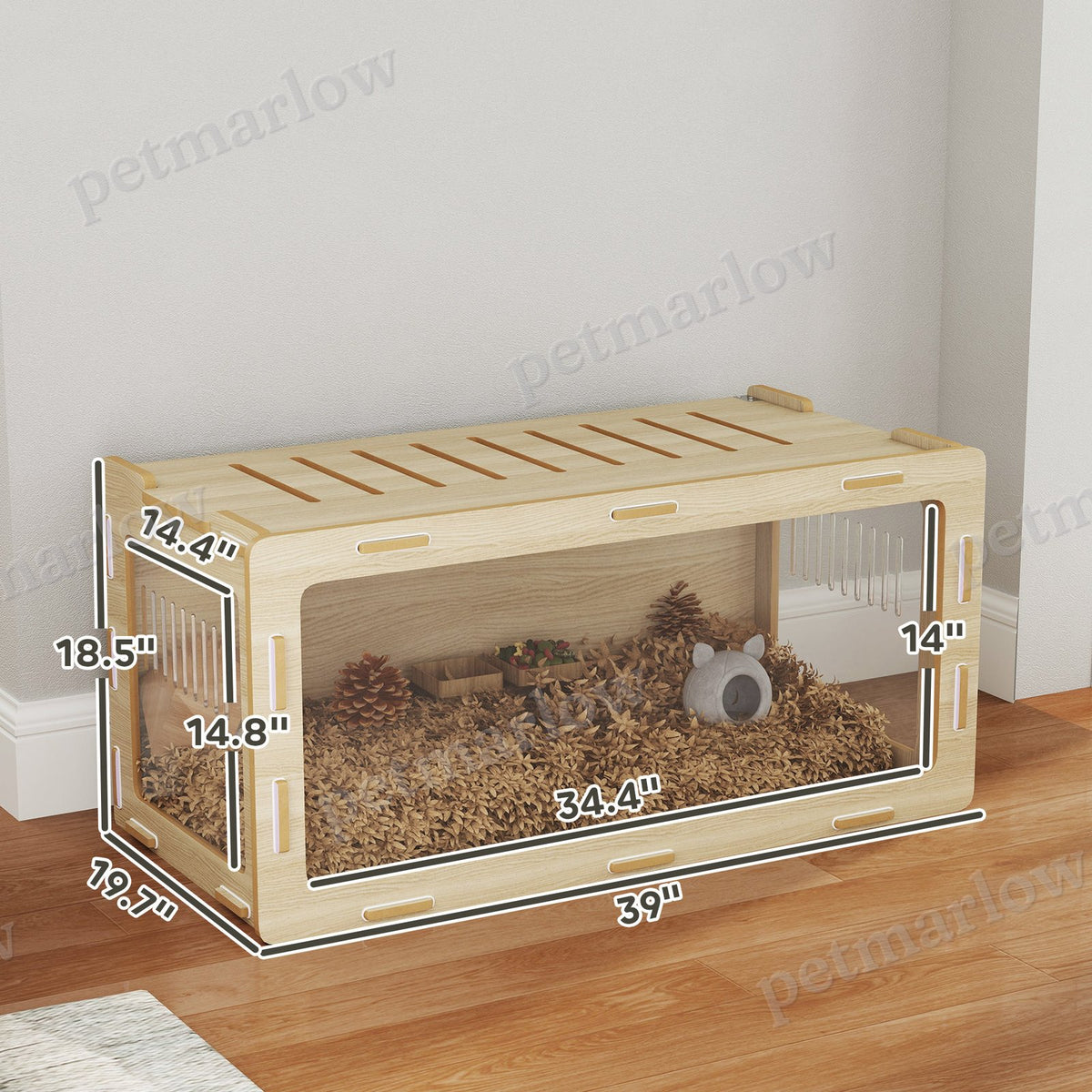 Hamster Cage with Acrylic Panels for Small Animals – view 3