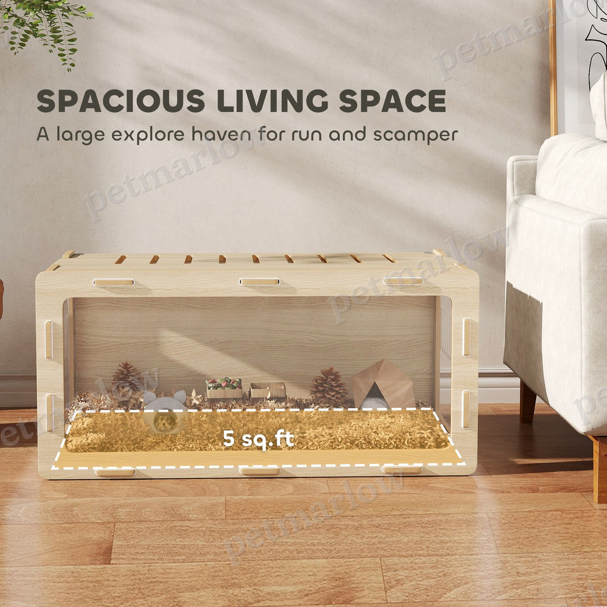 Hamster Cage with Acrylic Panels for Small Animals – view 6