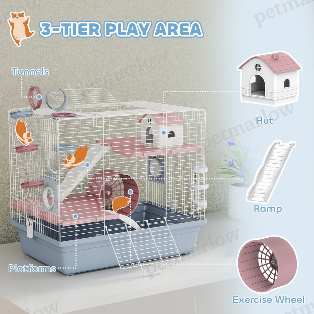 Hamster Cage with Exercise Wheel and Accessories – view 5