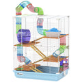 Hamster Cage with Exercise Wheels and Tubes
