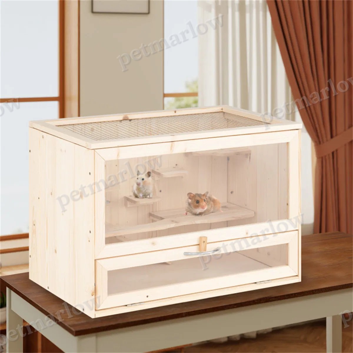 Hamster Cage with Flip Roof and Multi-Ladder Activity Areas – view 4