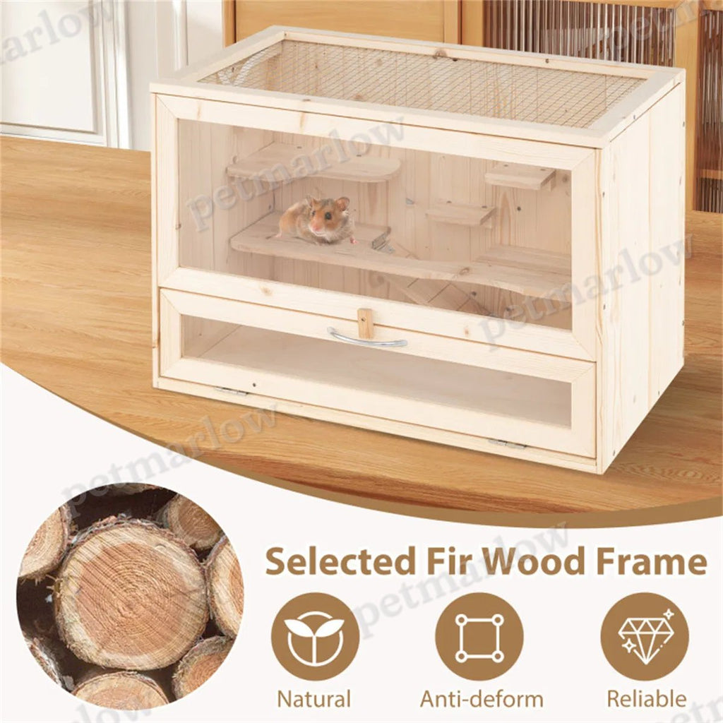 Hamster Cage with Flip Roof and Multi-Ladder Activity Areas – view 5