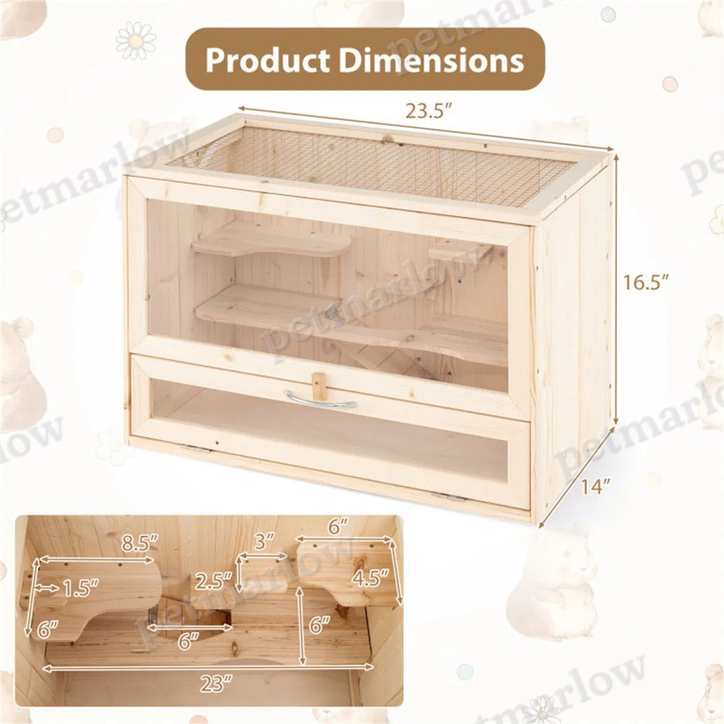 Hamster Cage with Flip Roof and Multi-Ladder Activity Areas – view 6