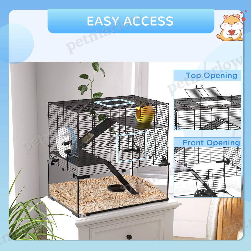 Hamster Cage with Glass Basin for Small Animals – view 3