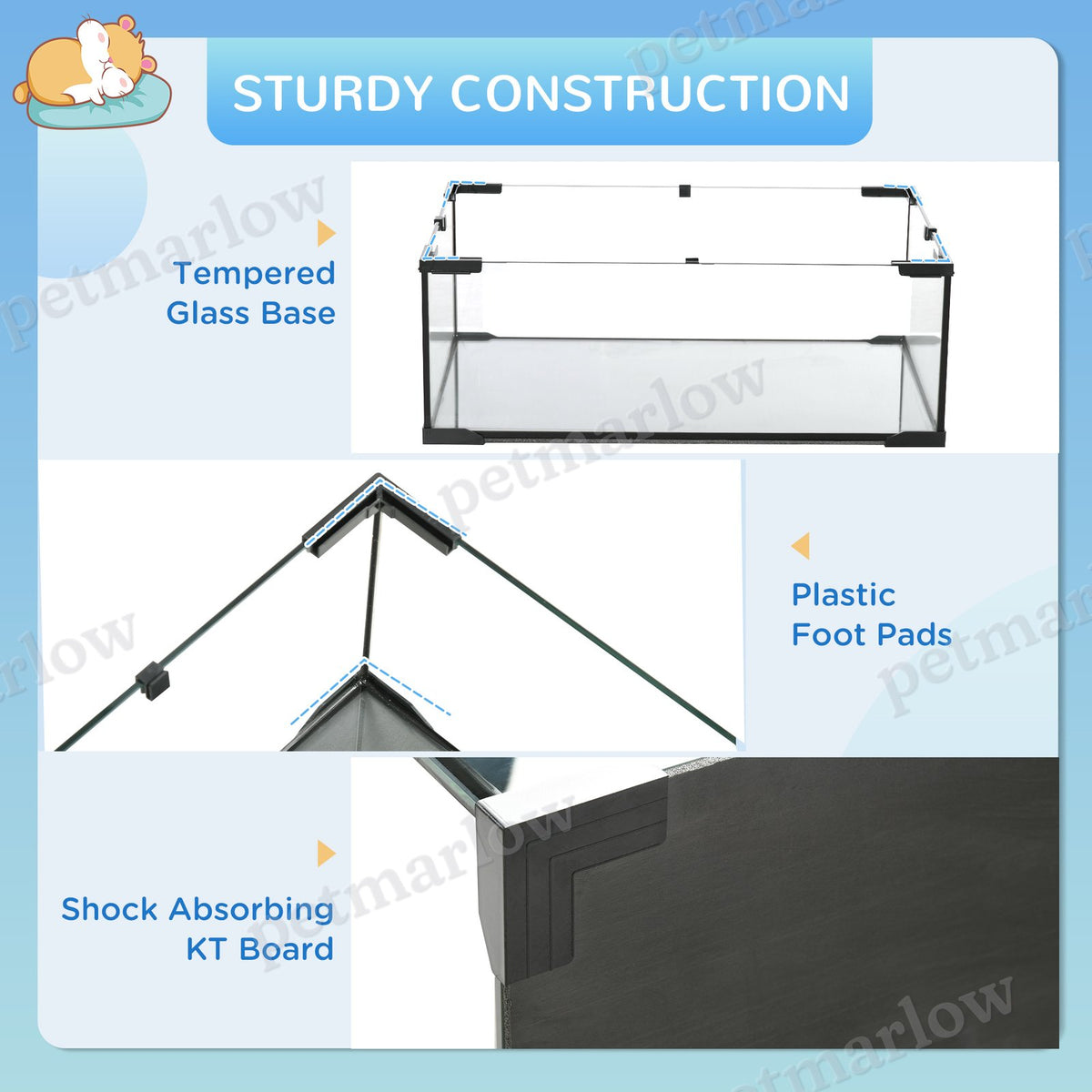 Hamster Cage with Glass Basin for Small Pets – view 5