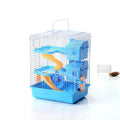Hamster Cage with Levels and Water Bottle - Compact Cage for Rodents – Blue / 30X24X44cm