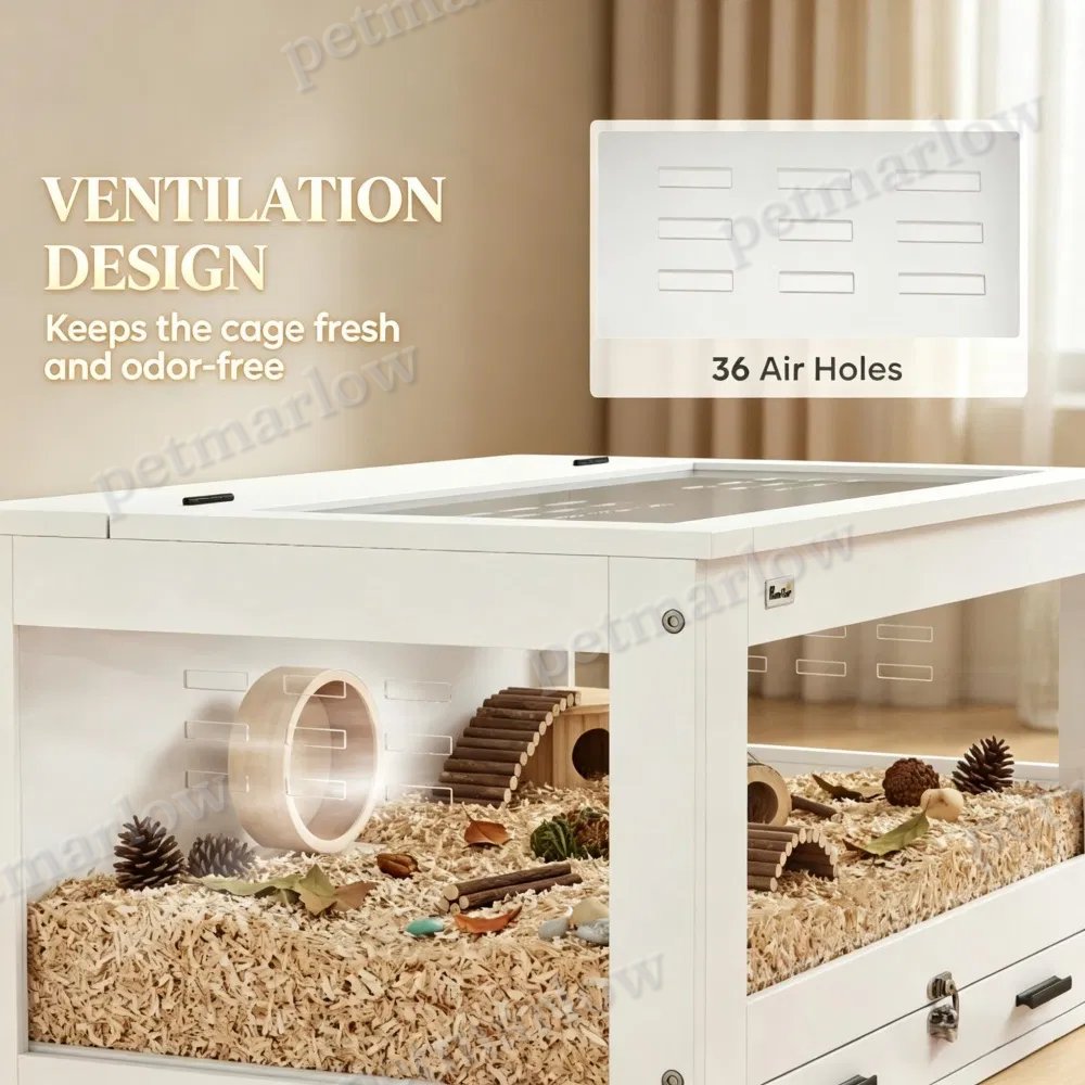 Hamster Cage with Storage Cabinet for Small Animals – view 5