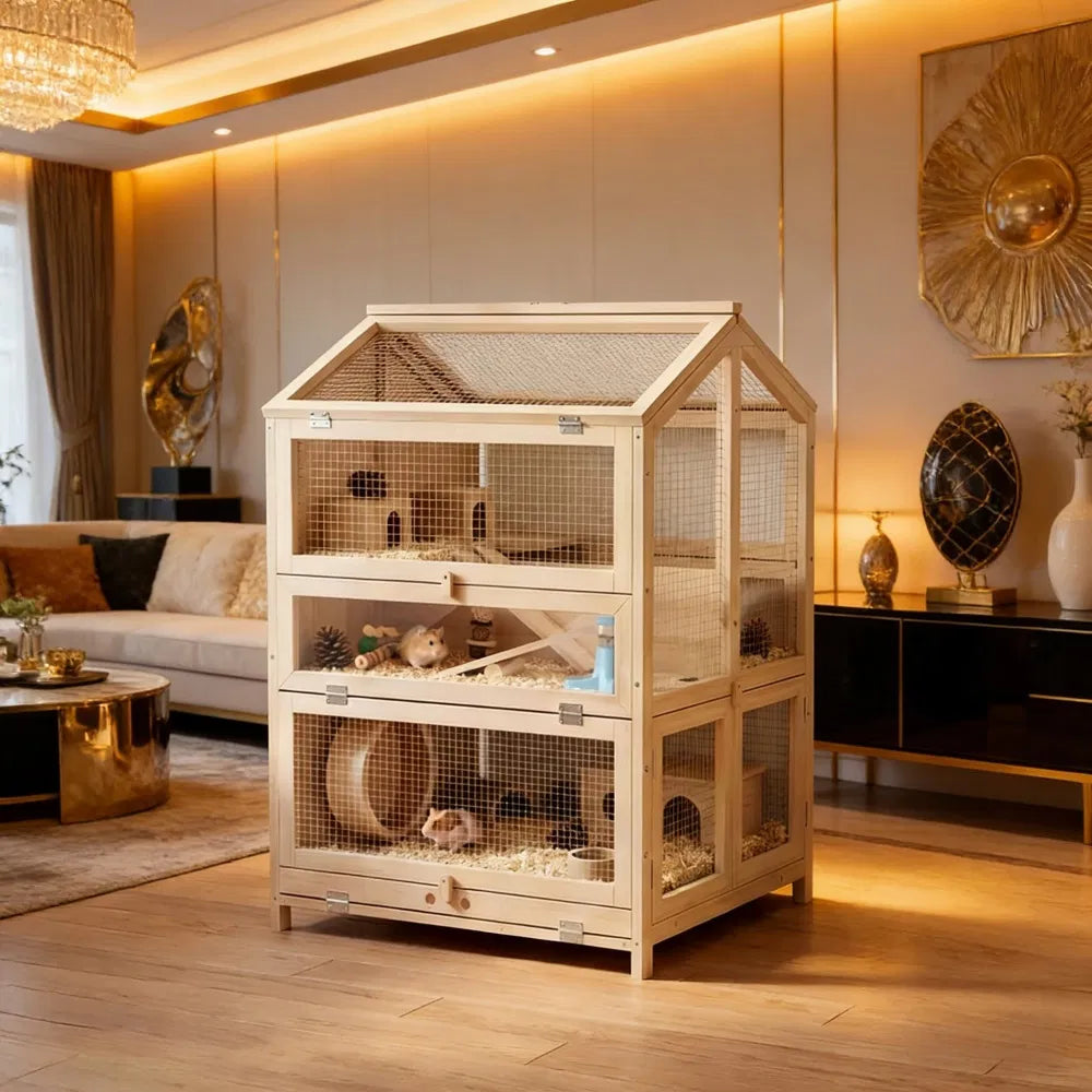 Hamster Cage with Three-Level Habitat and Easy Cleaning – view 2