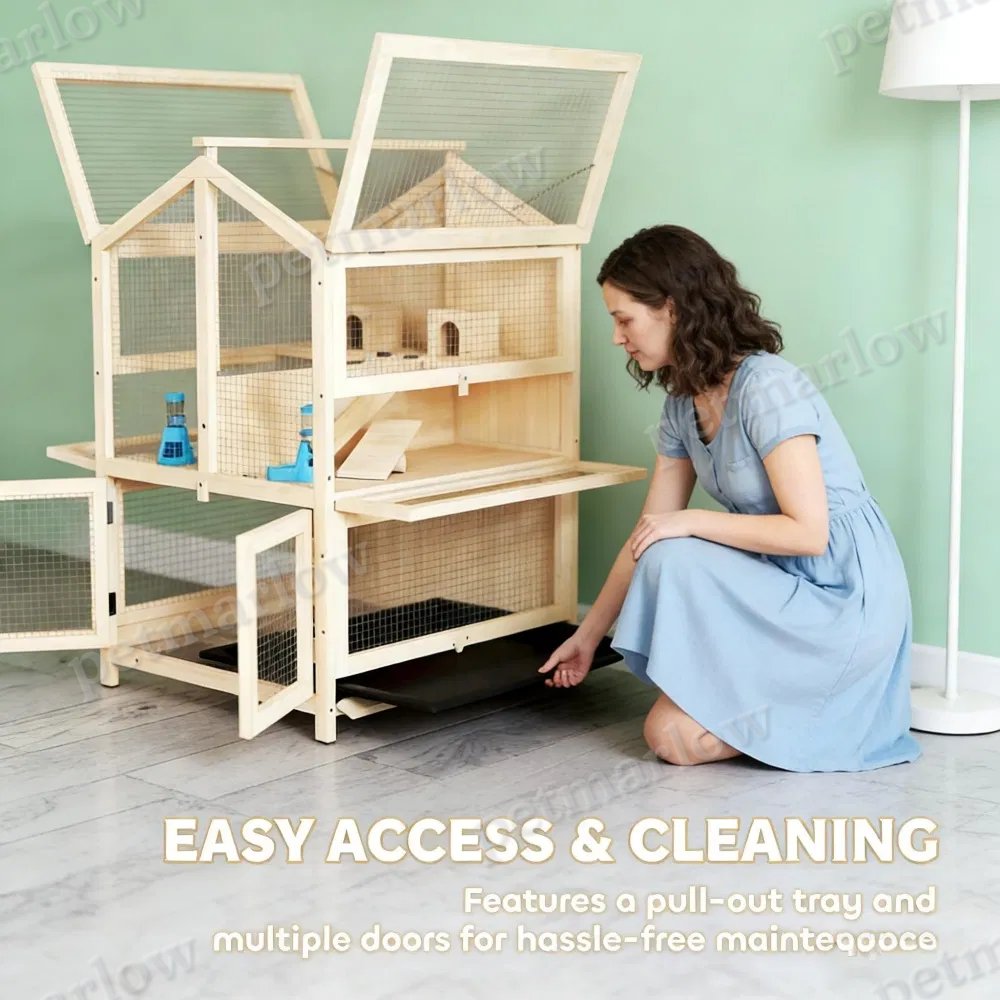 Hamster Cage with Three-Level Habitat and Easy Cleaning – view 3