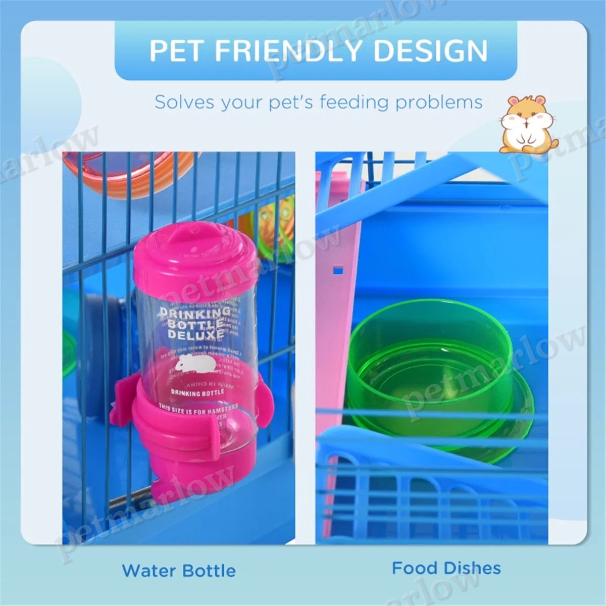 Hamster Cage with Tubing System and Accessories – view 3