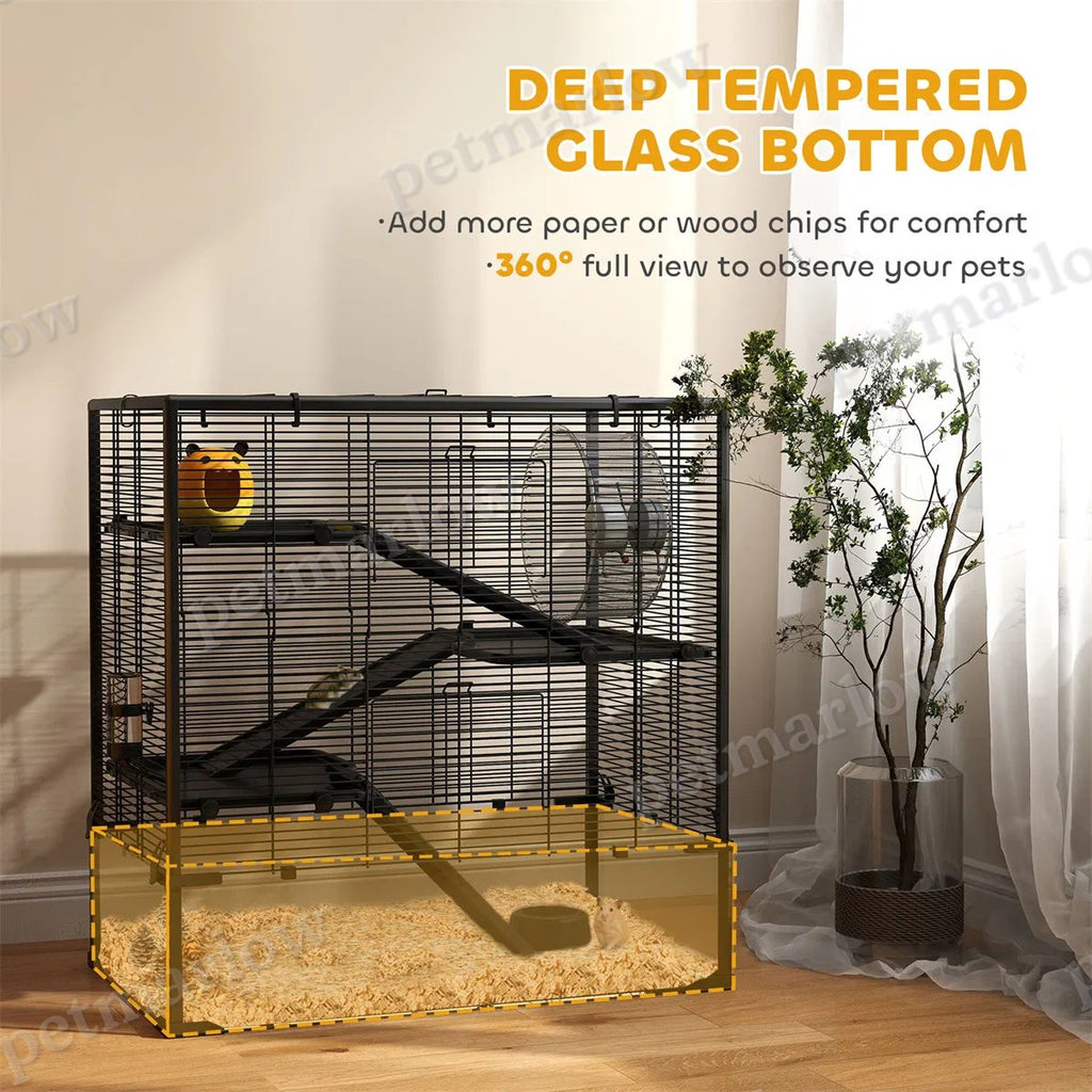 Hamster Tank with Four-Tier Design and Accessories – view 3