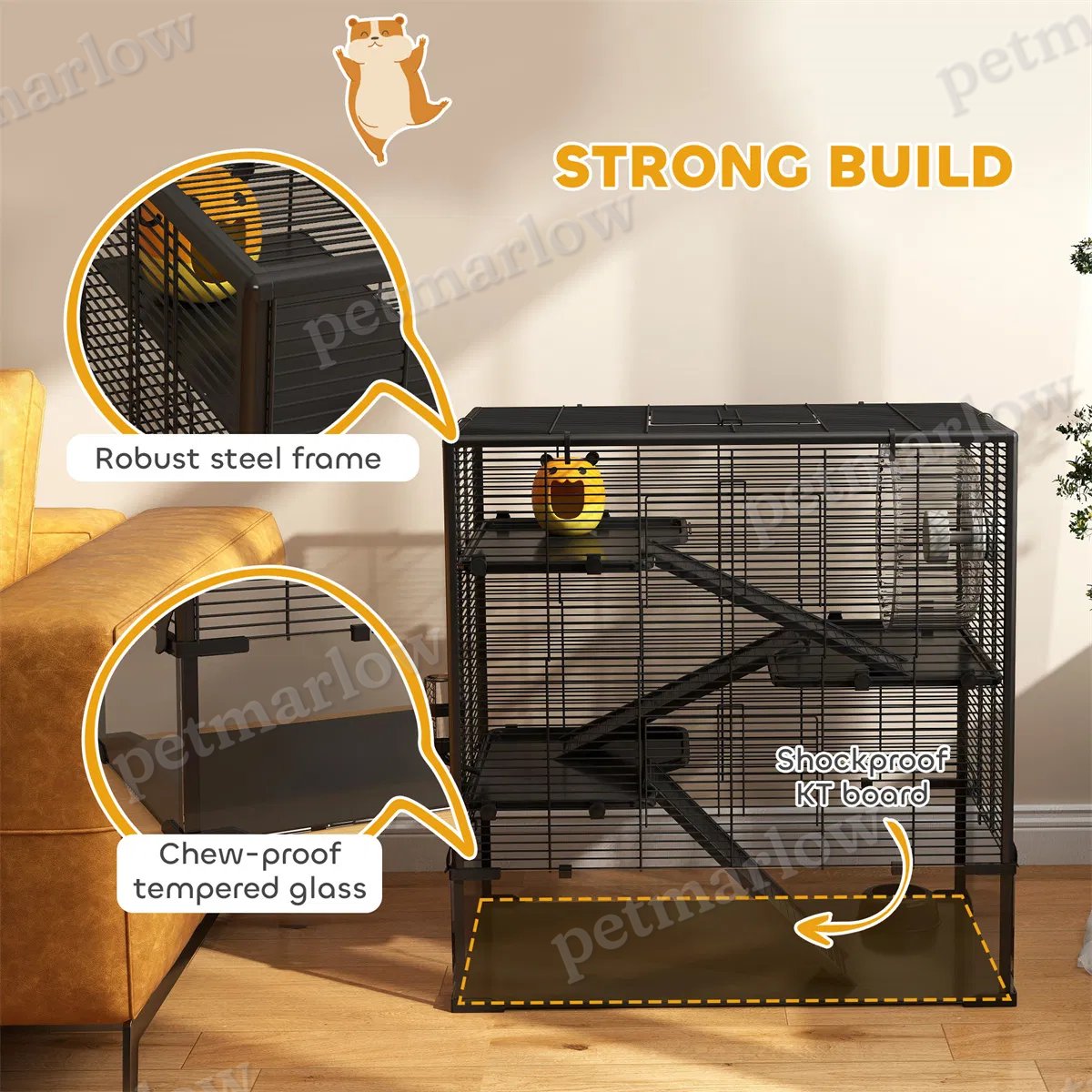 Hamster Tank with Four-Tier Design and Accessories – view 6