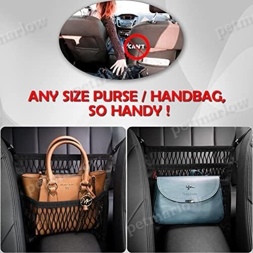 Handbag Holder of 3 Layers Mesh Net Pocket Bag – view 4