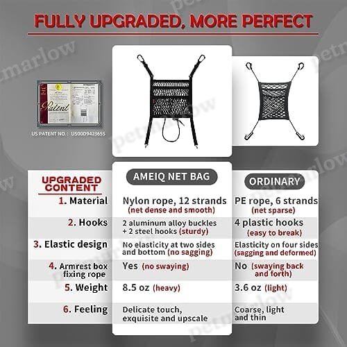 Handbag Holder of 3 Layers Mesh Net Pocket Bag – view 5