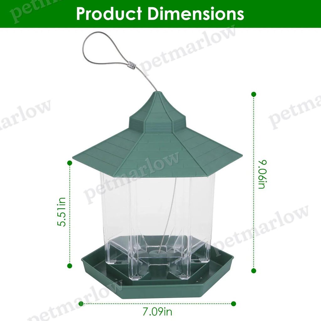 Hanging Gazebo Bird Feeder with Large Capacity and 6 Ports – view 5