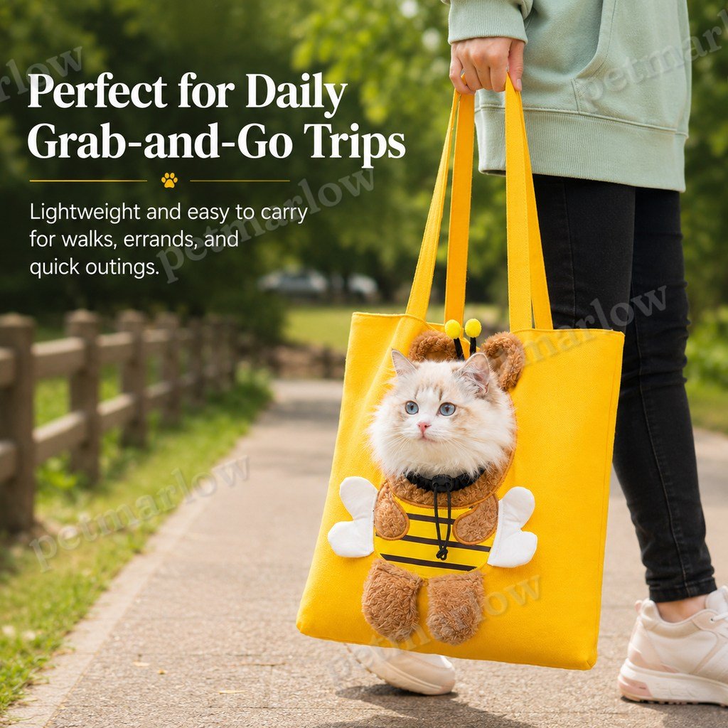 Head-Out Breathable Canvas Pet Carrier Tote (Foldable) – view 4