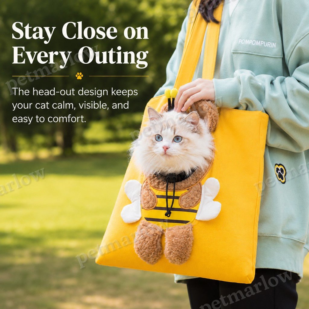 Head-Out Breathable Canvas Pet Carrier Tote (Foldable) – view 6