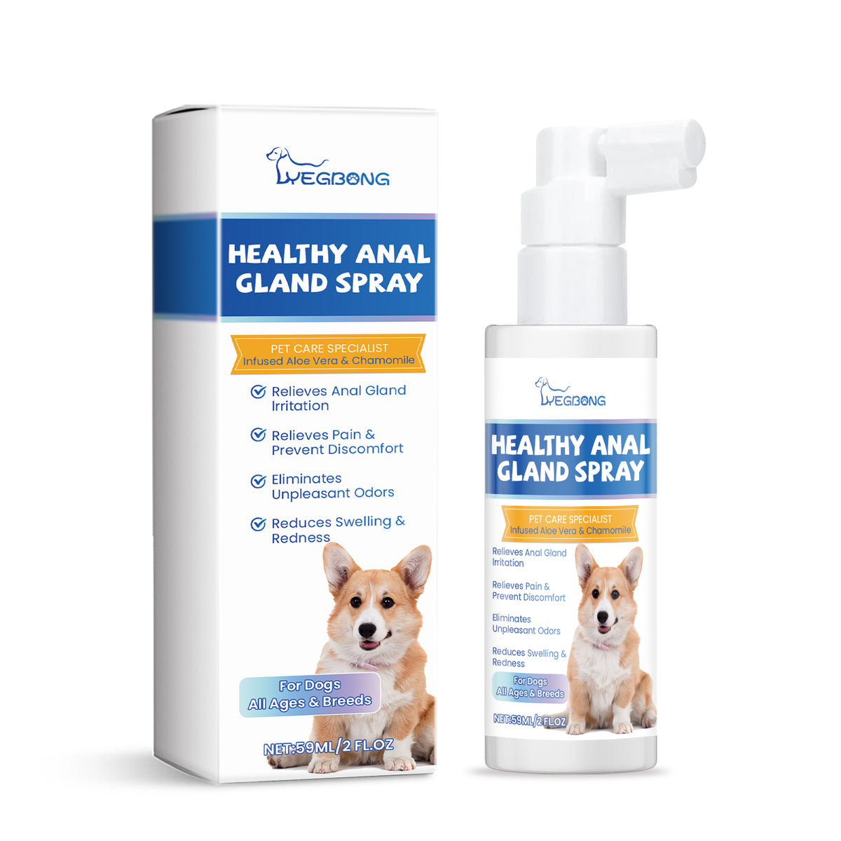 Healthy Anal Gland Spray for Dogs - Comfort and Odor Relief – 1box