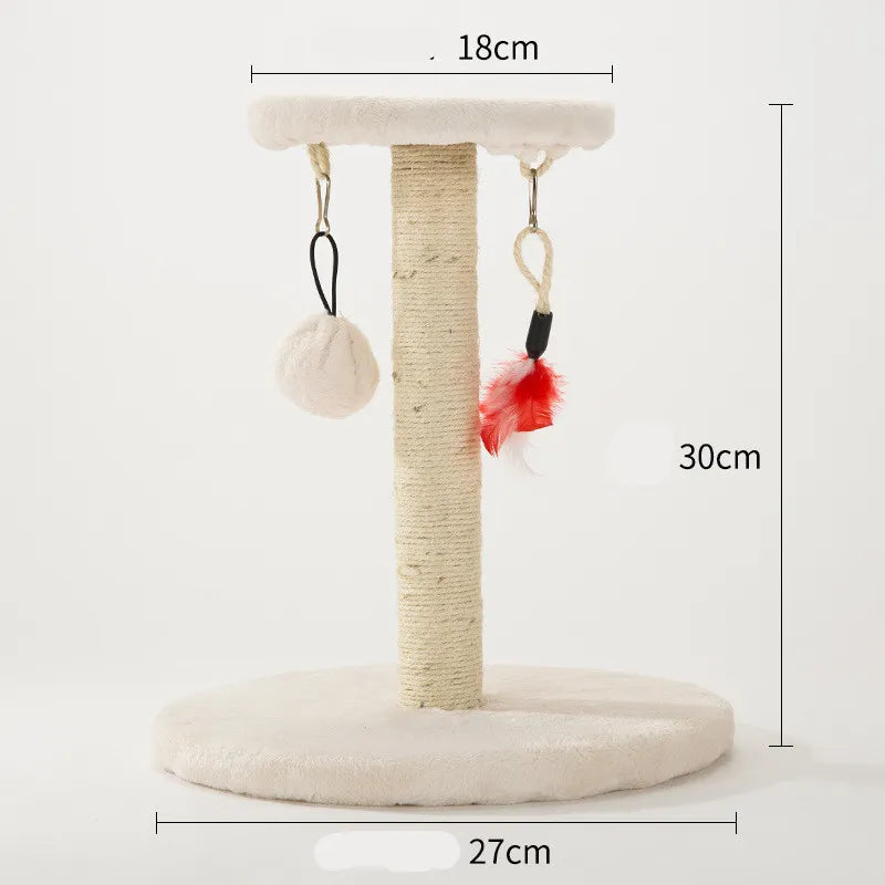 Heart-Shaped or Star-Shaped Cat Tree with Toys – Beige