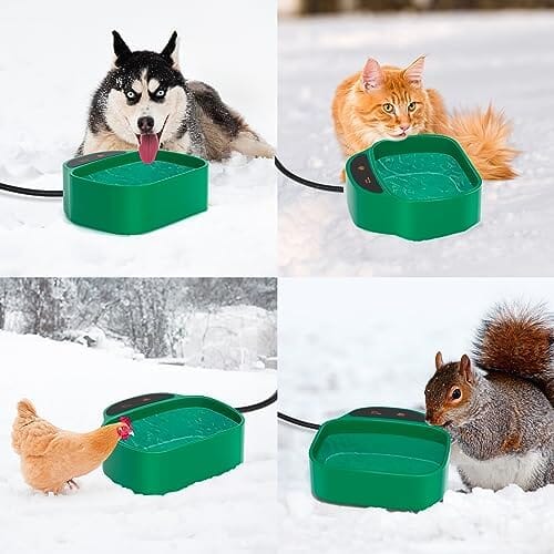 Heated Water Bowl With Chew-Proof Cord - 85-Ounce Outdoor Thermal Bowl – view 7