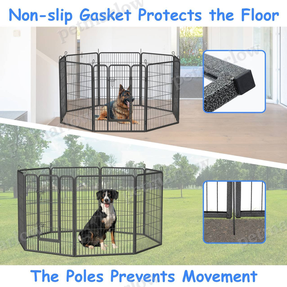 Heavy-Duty 8 Foldable Panels Dog Playpen – view 6