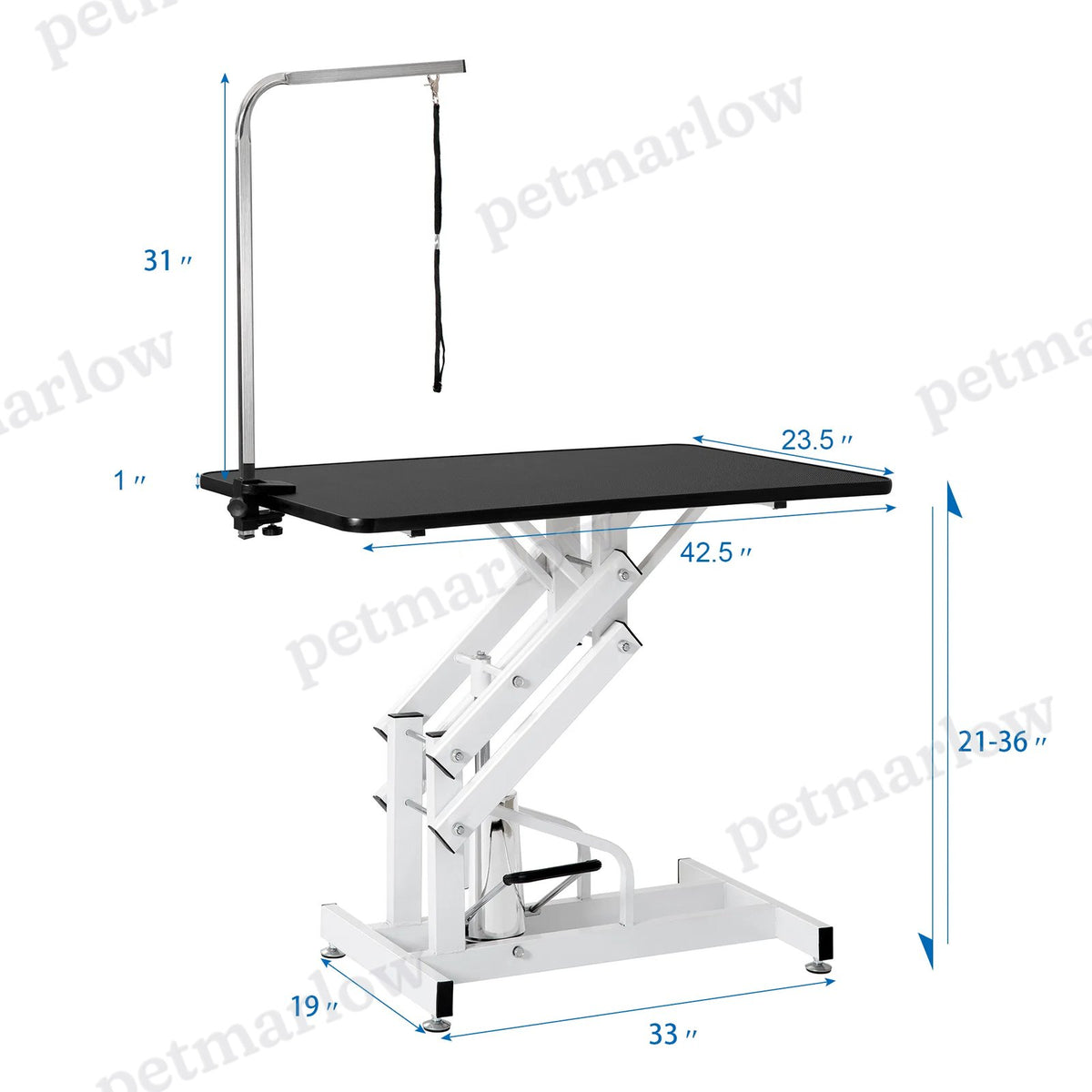 Heavy Duty Adjustable Z-Lift Dog Grooming Table – view 4