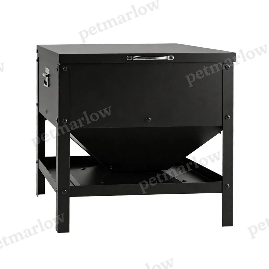 Heavy Duty Chicken Feed Hopper with Lift Top Cover for Poultry – view 3