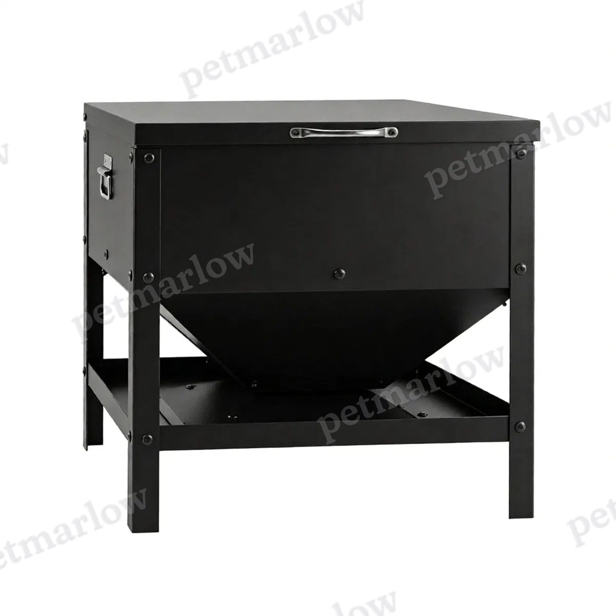 Heavy Duty Chicken Feed Hopper with Lift Top Cover for Poultry – view 3