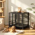 Heavy Duty Dog Crate with Lockable Wheels