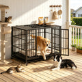 Heavy Duty Dog Crate with Lockable Wheels