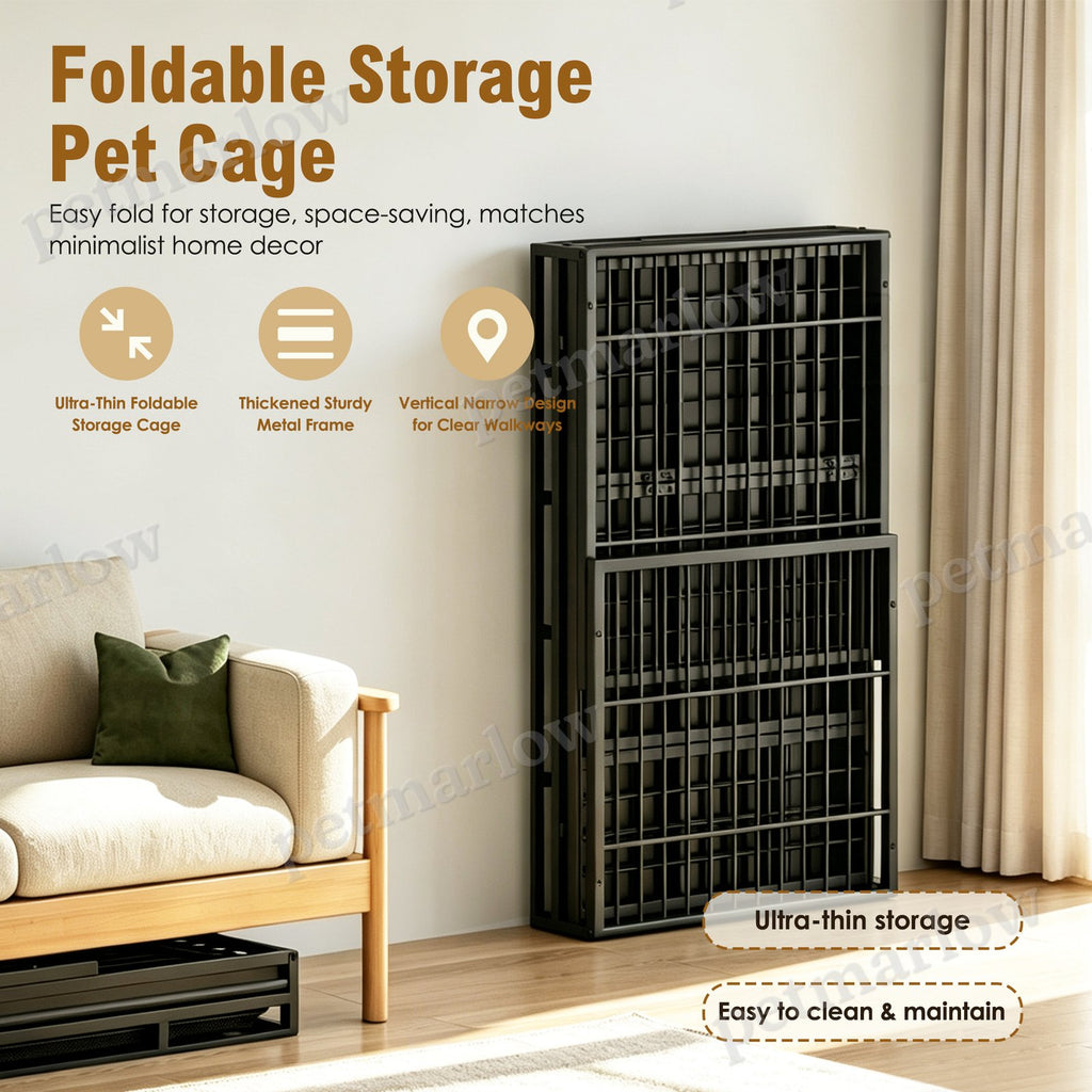 Heavy Duty Dog Crate with Lockable Wheels – view 5