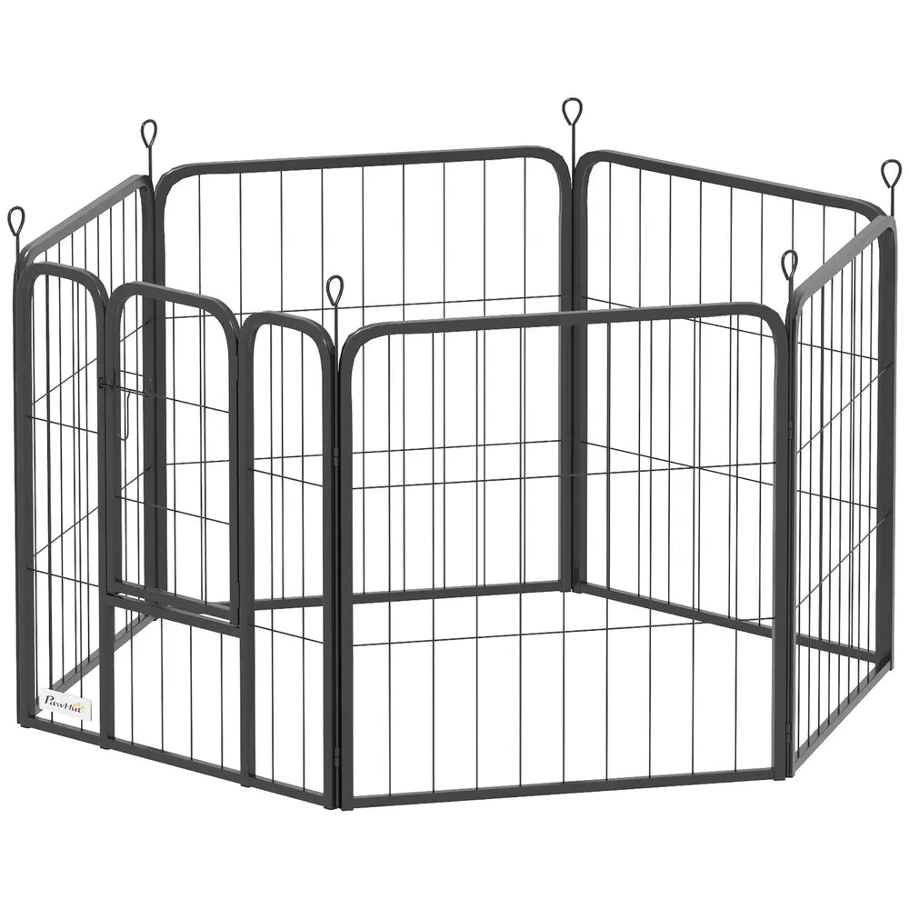 Heavy Duty Dog Playpen for Indoor and Outdoor Use – Black