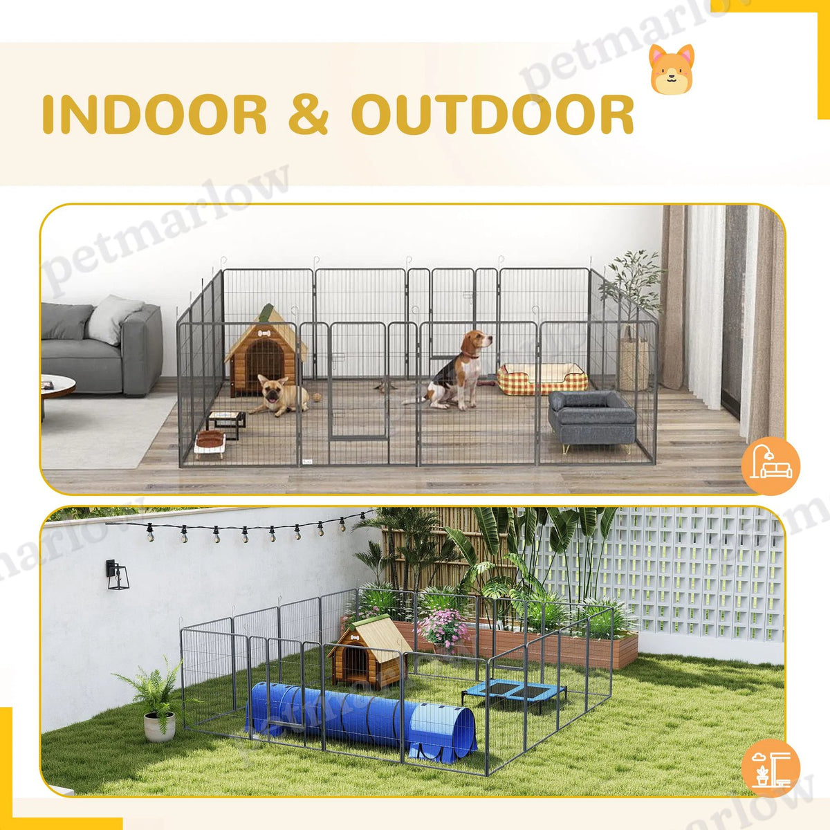 Heavy Duty Dog Playpen for Indoor and Outdoor Use – view 4