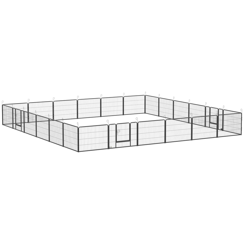 Heavy Duty Dog Playpen for Small and Medium Dogs, Grey
