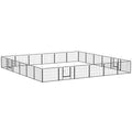 Heavy Duty Dog Playpen for Small and Medium Dogs, Grey – Grey