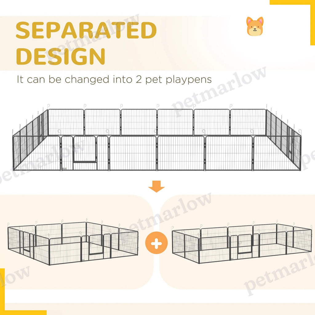 Heavy Duty Dog Playpen for Small and Medium Dogs, Grey – view 3