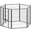 Heavy Duty Dog Playpen with Door for Large Dogs – Black