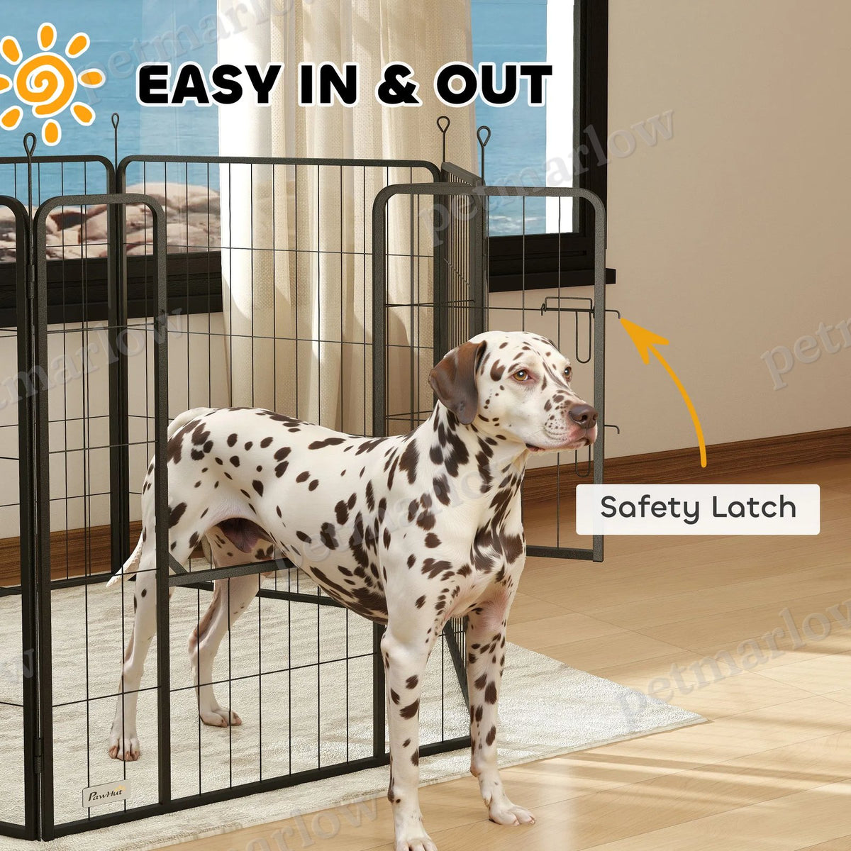 Heavy Duty Dog Playpen with Door for Large Dogs – view 6