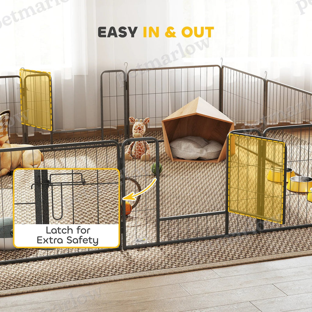 Heavy-Duty Metal Dog Playpen with Door for Indoor and Outdoor Use – view 6