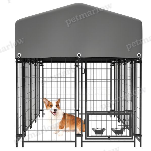 Heavy Duty Outdoor Dog Kennel with Roof – view 4