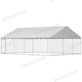 Heavy Duty Outdoor Dog Kennel with Waterproof Roof – Silver / 1540x260x240 mm