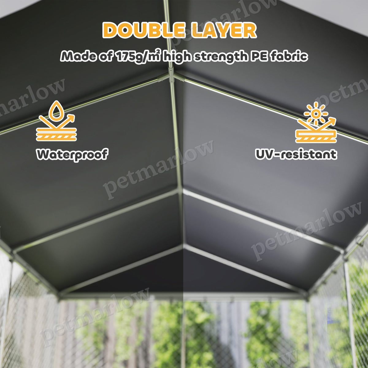 Heavy Duty Outdoor Dog Kennel with Waterproof Roof – view 4