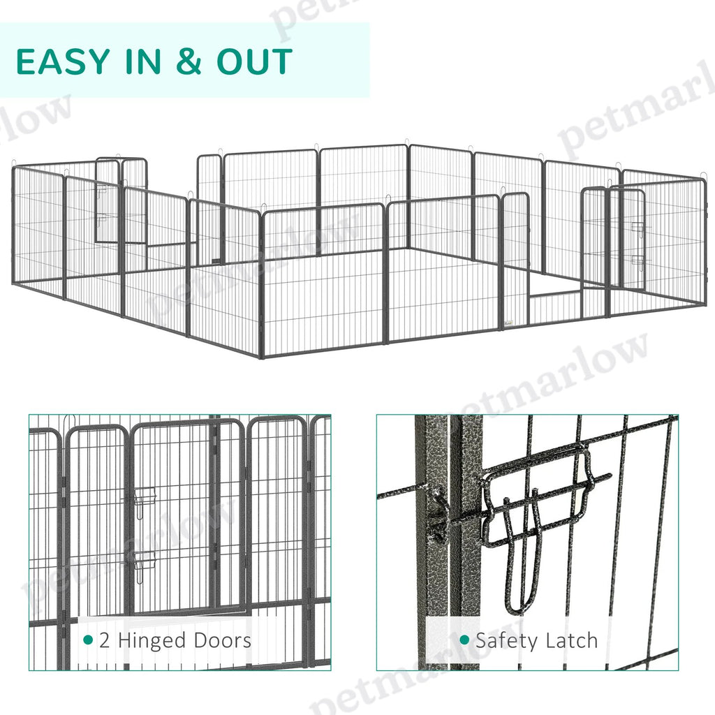 Heavy Duty Pet Playpen for Dogs, 16 Panels Steel Fence – view 3