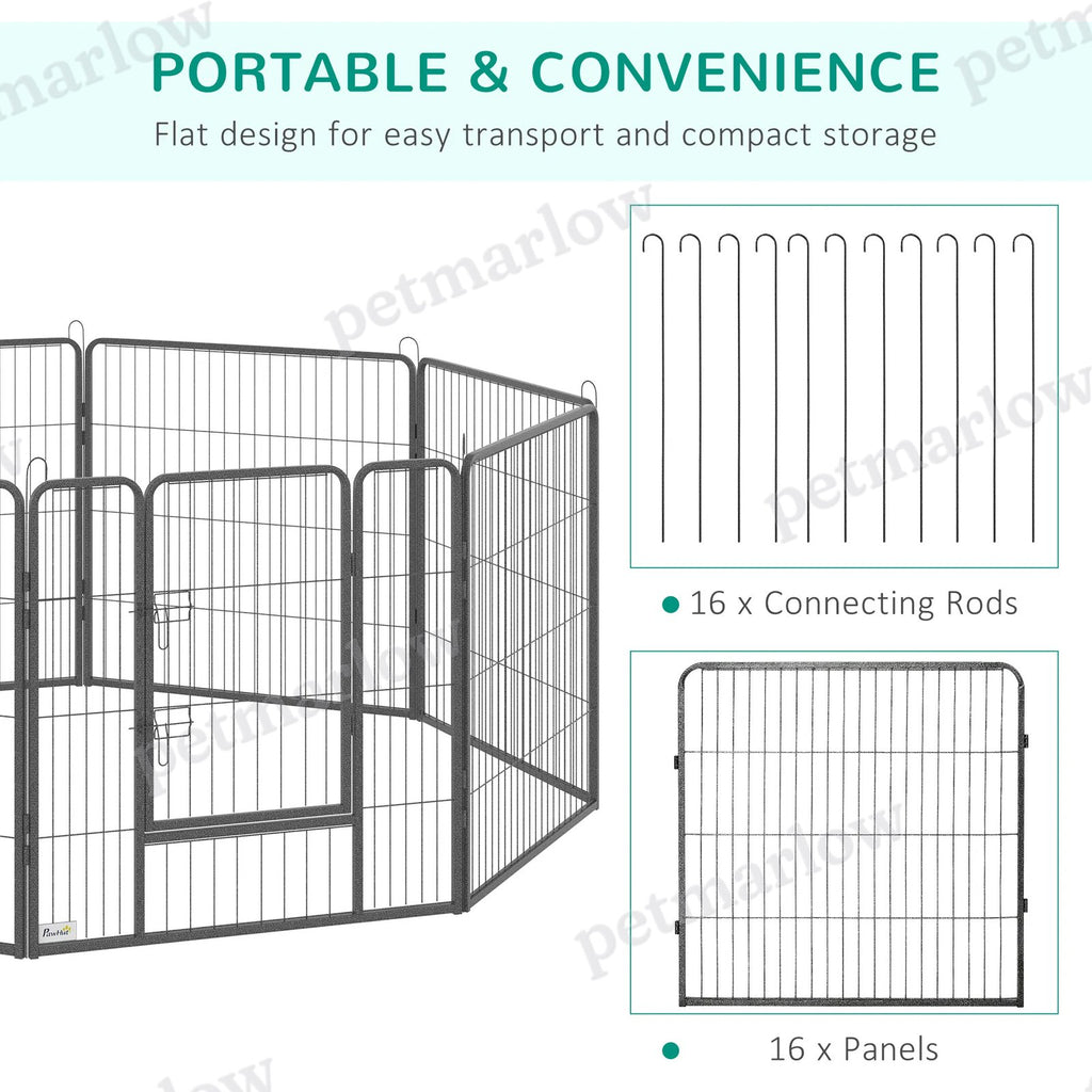 Heavy Duty Pet Playpen for Dogs, 16 Panels Steel Fence – view 6