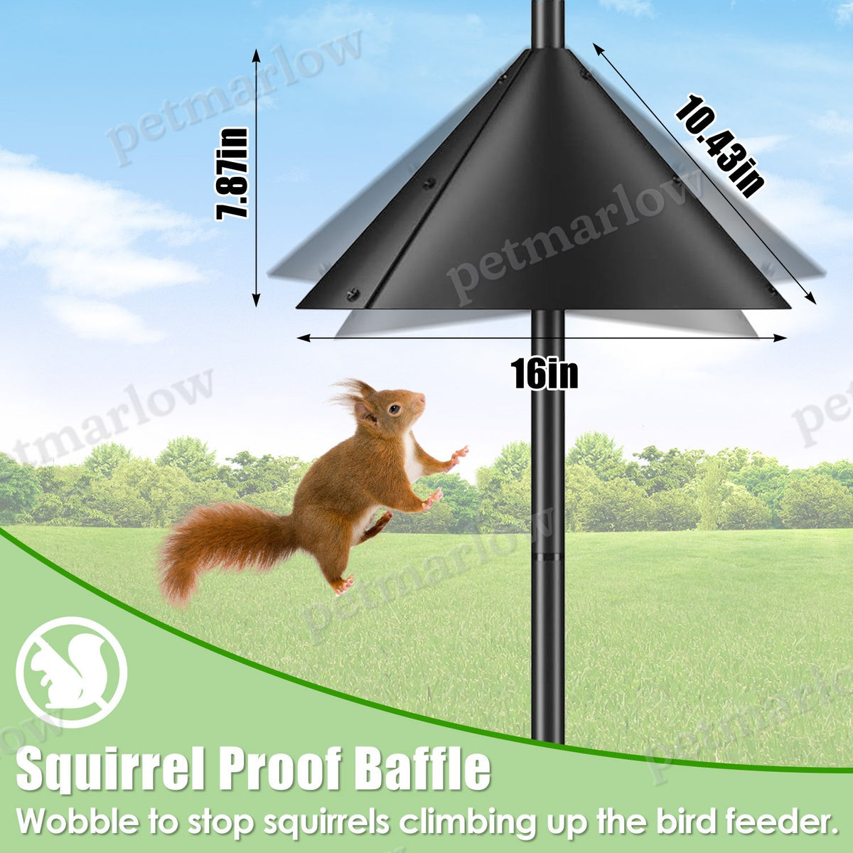 Heavy-Duty Squirrel Proof Bird Feeder Pole – view 4
