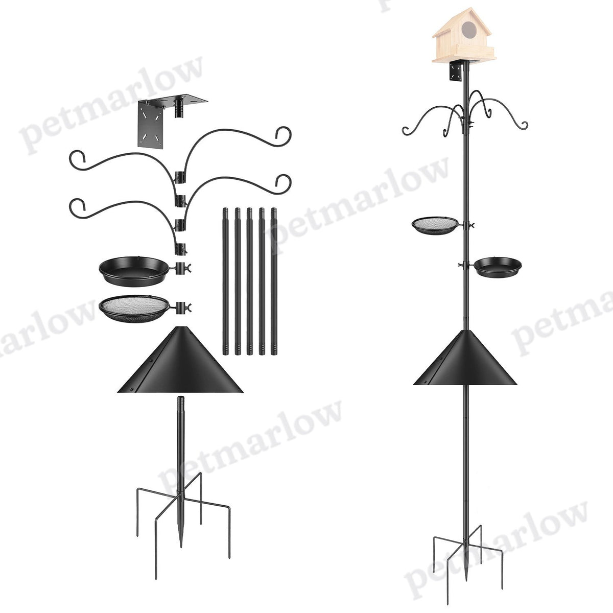 Heavy-Duty Squirrel Proof Bird Feeder Pole – view 6