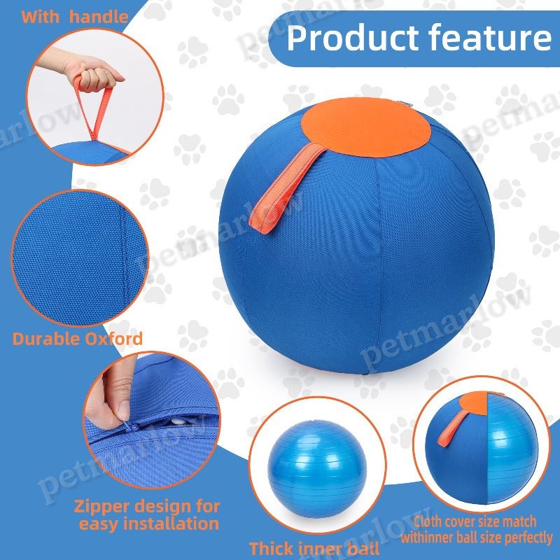 Herding Ball with Hand Pump For Dogs Interactive Dog Toys – view 3