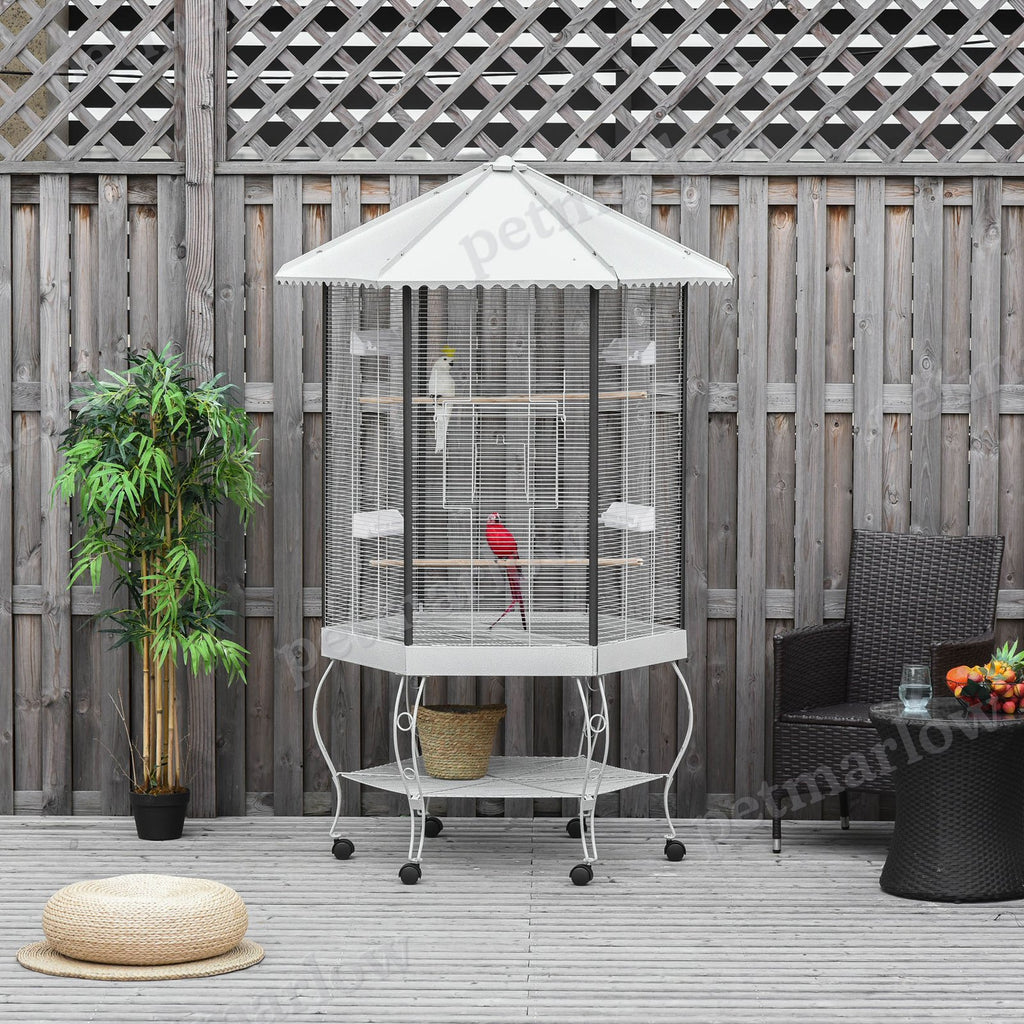 Hexagon Covered Canopy Bird Cage – view 4