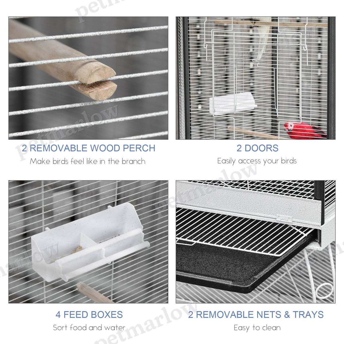 Hexagon Covered Canopy Bird Cage – view 5